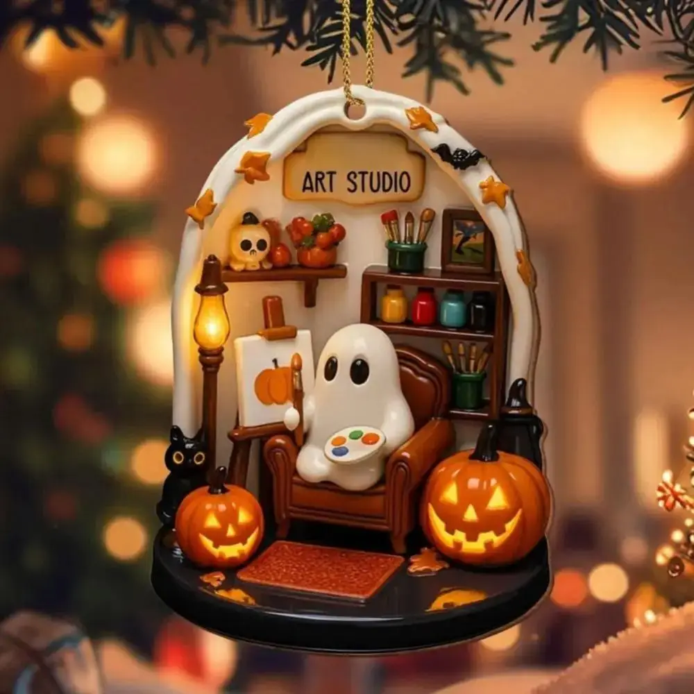 Acrylic Halloween Ghost Pendant Decorations