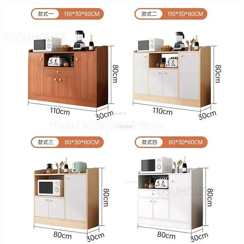 Nordic Wooden Kitchen Cabinets Home Living Room Wall Storage Cabinet Restaurant Storage Sideboard Shelf Kitchen Furniture N 4