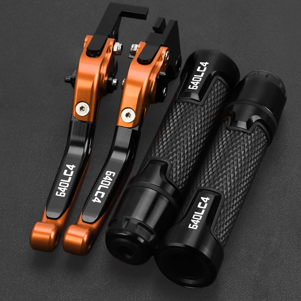 

Motorcycle CNC Alumiunm Adjustable Extendable Brake Clutch Levers Handlebar grips For KTM 640LC4 640 LC4 2003 2004 2005 2006