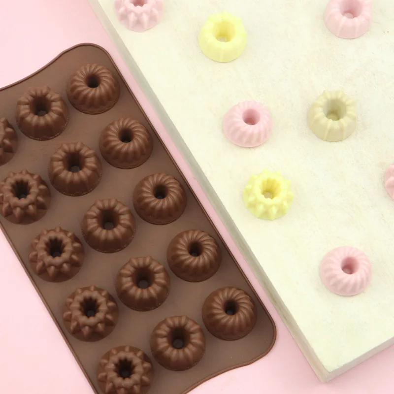 Mini Donut Süßigkeiten Form Donas Schokolade Gummibärchen Form Küche Zubehör Blume Eiswürfel Tablett Kuchen Cupcake Seife Kerze Dekoration – Detail 8