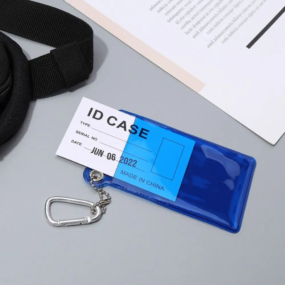 Creative Portable Credential Holder Trendy PVC ID Card Case Keyring Bag Keychain Gifts wallet card holder card holder credit card holder card wallet id card holder id card case card sleeve card sleeves