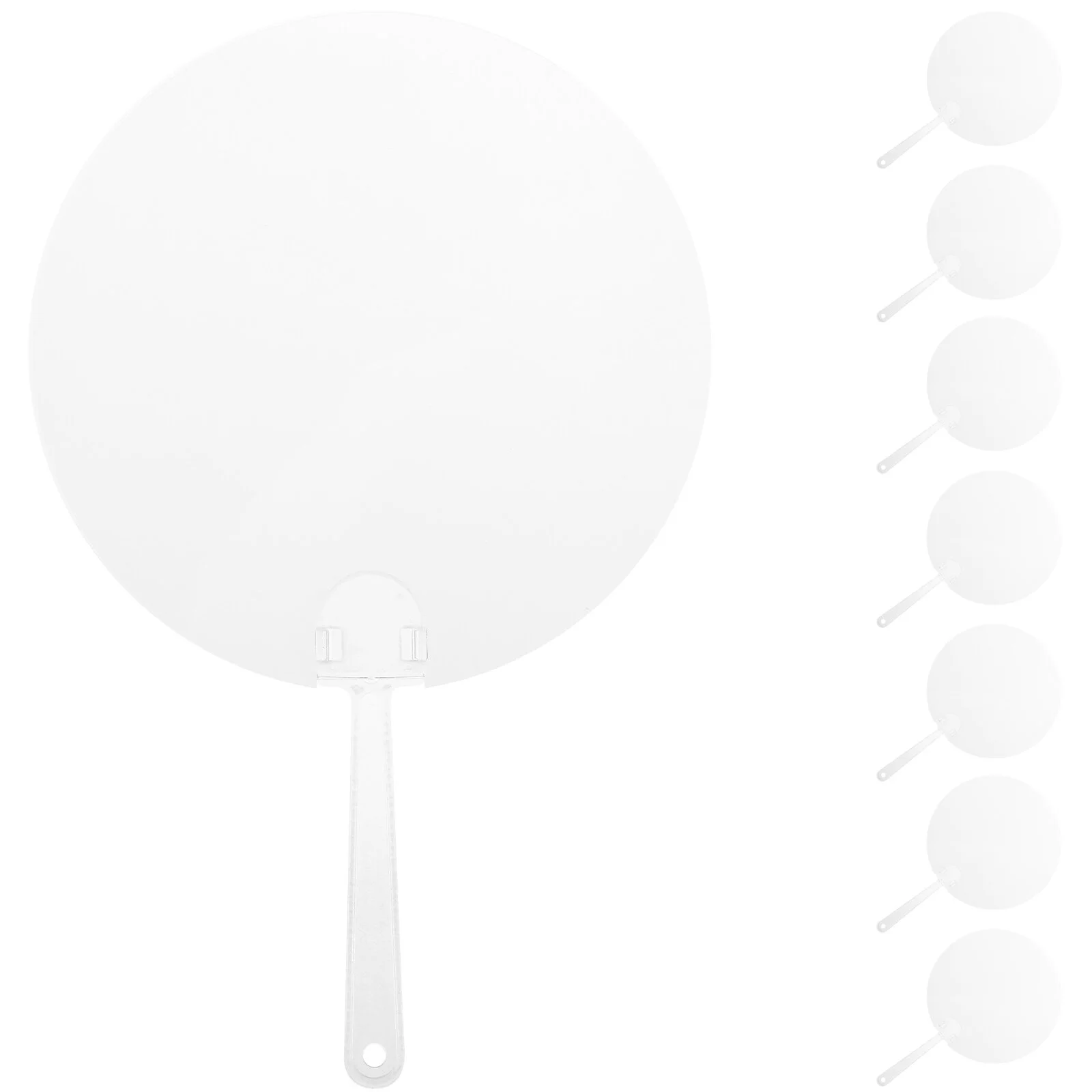 

8 Pcs Handheld Fan DIY Transparent Fans Material 27X17X0.1CM Pvc Graffiti Child