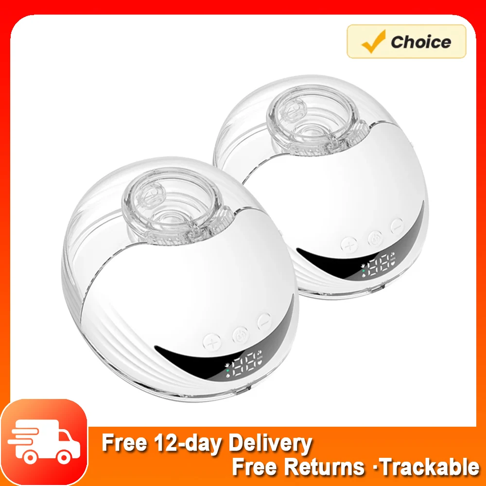 Portable Hands Free Breast Pump Wearable Electric Breast Pump Lightweight With LED Display 4 Modes & 12 Levels electric breast pump