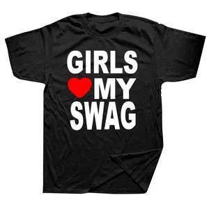 Забавная винтажная хлопковая Летняя мужская футболка для девушек LOVE MY SWAG, новинка, уличная одежда, Женская Повседневная Уличная одежда, топ Европейского размера