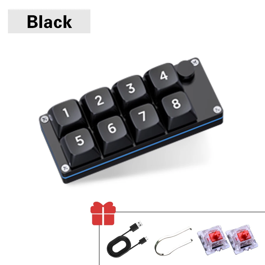thumbnail image 2 of PCsensor 6 Key Mini Keypad Wireless USB Mechanical Gaming Macro Keyboard Customized Programmable OSU Keypad With RGB Led For PC Gaming OSU Office Work HID 2 of 9