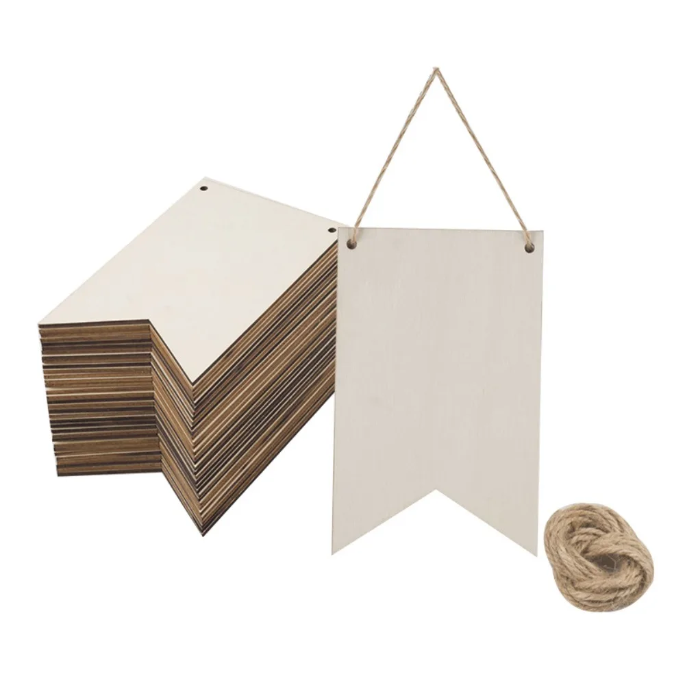 Description Picture 2 of itemWooden Fish Tail Flag Semi-Finished Products Painting Writing Signs Wooden Crafts DIY Creative Birthday Wedding Party Decoration