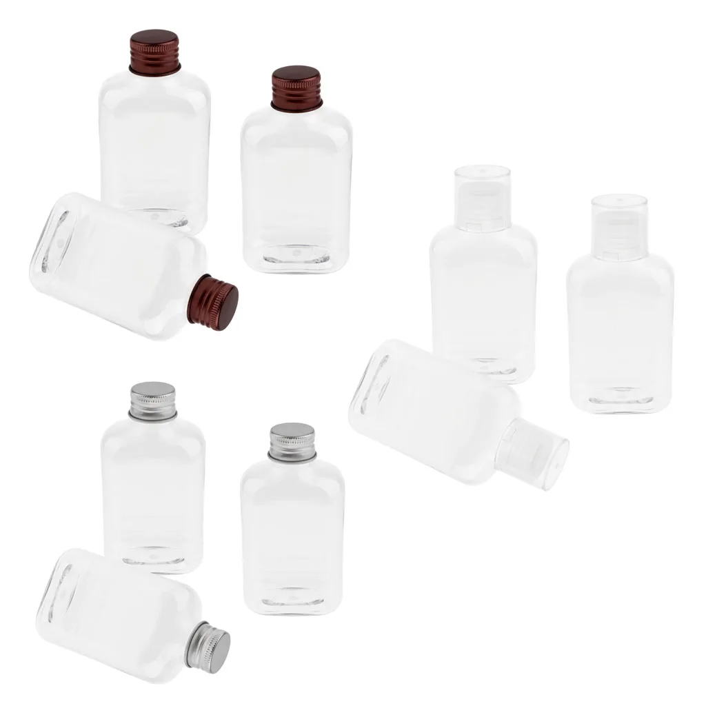 3x 150 Ml Refill Containers for Travel, Cosmetic Plastic Bottles With