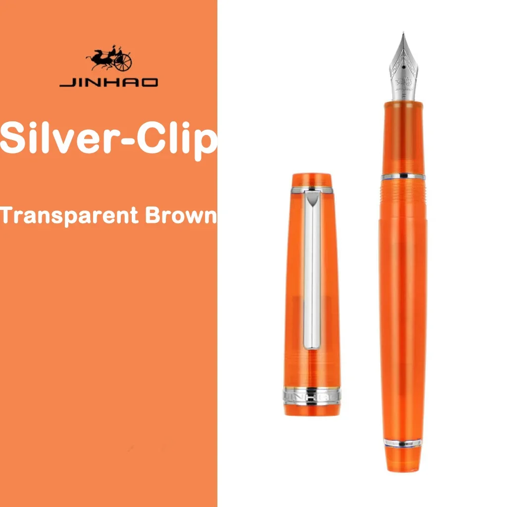 Luxury Silver Clip Fountain Pen - Elegant Extra Fine Nib Writing Instrument