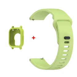 Silicone Strap Case with Protective Cover for Redmi Watch 5 Active (Lime)