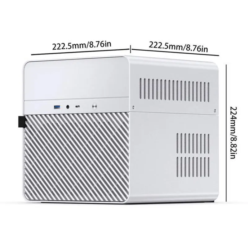 Mini ITX Desktop Case JONSBO N2 ITX Mini NAS Server Small All-In-One Aluminum Portable 5 Hard Disk Location