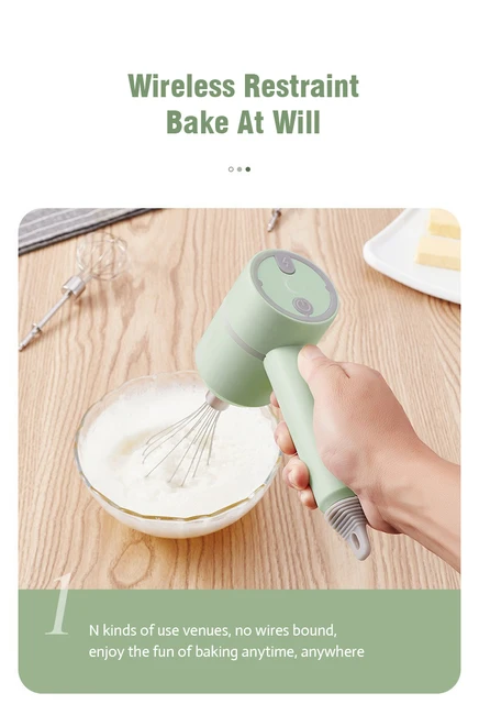 USB 2 In 1 Electric milk frother Garlic Chopper Masher Whisk Egg Beater  3-Speed Mixer Kitchen Handheld Automatic frother foamer