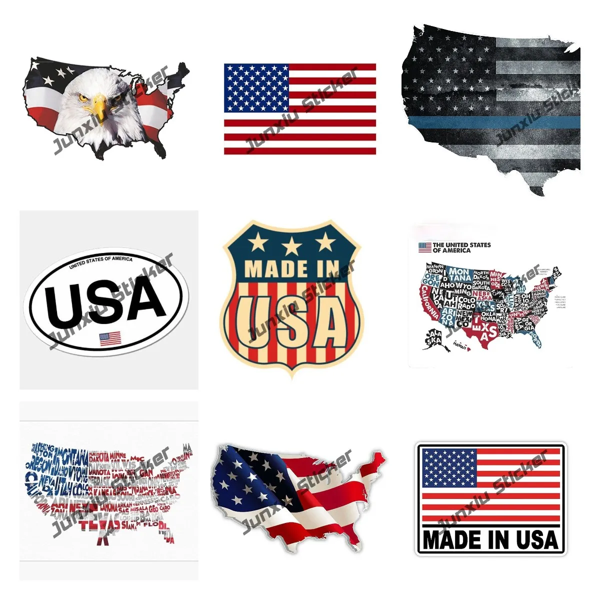 Usa Map Thin Blue Line Decal Us Tated American Flag Police Sticker Funny Oval Usa America Country Code Decal Accessori Per Auto