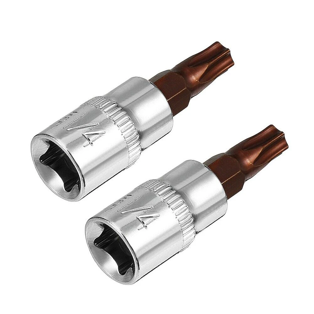 

2Pcs Socket Car Parts Pratical Replacement T30 Bit Sockets Accessories Torx Bit 1/4 1/4 Inch Drive Supplies T30