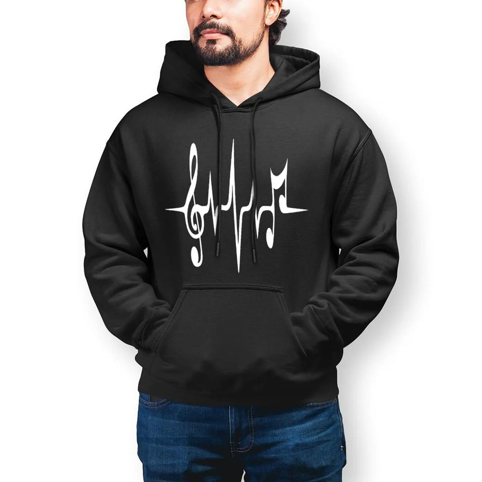 

Trance Music Essentials Hoodie Winter Music Pulse Notes Clef Frequency Wave Sound Dance Streetwear Sweatshirts Men Pretty Hoodie