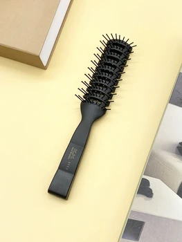 1 pezzo uomo soffici capelli ricci spazzola salone di parrucchiere pettini massaggio antistatico cura dei capelli costole pettine nove file pettine strumenti per lo styling 1