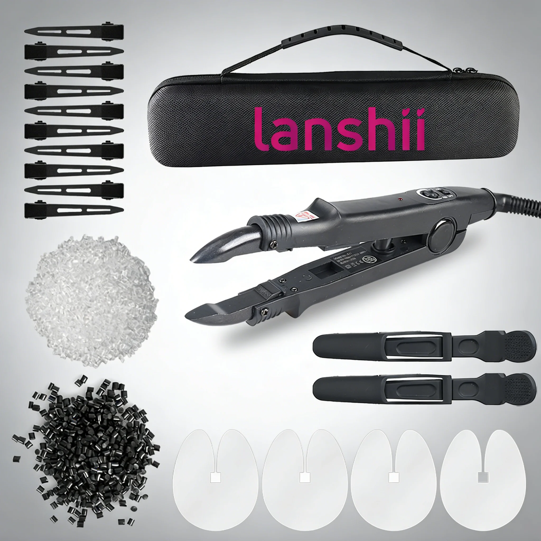 Lanshii K Tip Fusion 헤어 익스텐션 도구 키트 ? 살롱용 액세서리가..