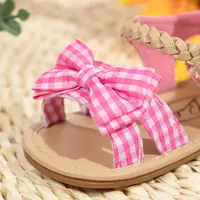 KIDSUN 2021 New Product Baby Sandals Infant Girls Shoes Bow-knot Princess Rubber Sole Non-slip Toddler First Walkers 2-colors 3