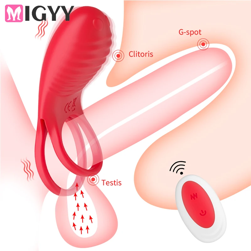 Ringe Vibrierende Klitoris Stimulation Vibrator Sex Spielzeug für Paare Männer Männliche Verzögerung Ejakulation Ring Eroti_voghion.com