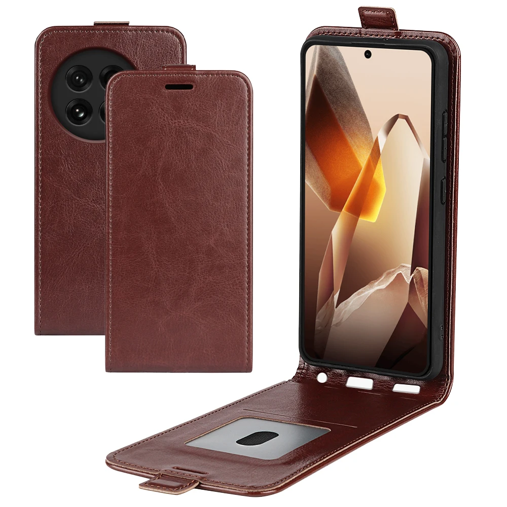 Luxurious Retro Leather Flip Case - Vertical Book Holder Cover