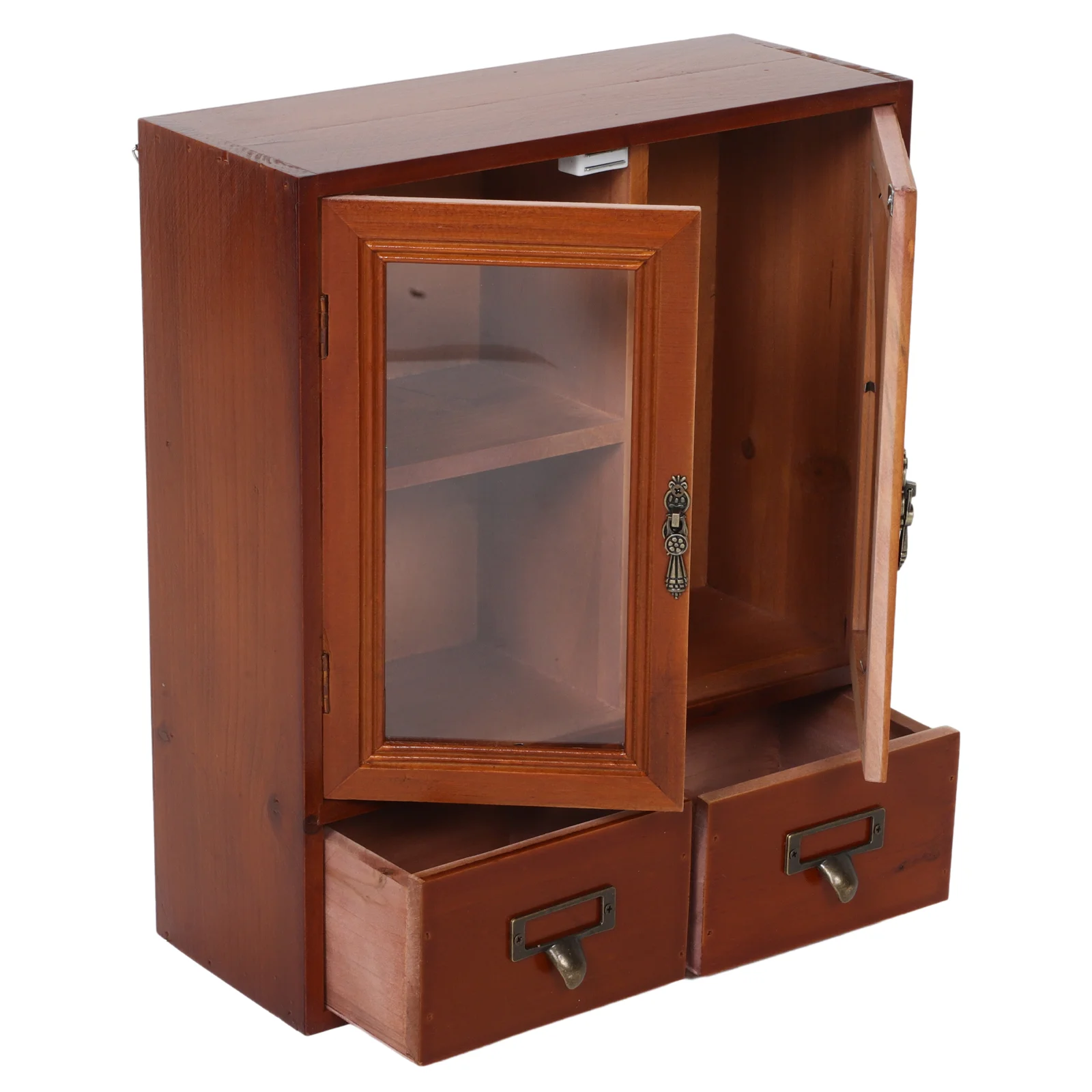Blue Wooden Wall Cabinet Storage Display Furniture