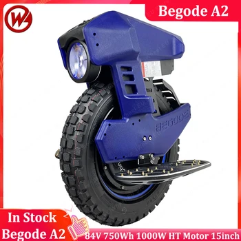 Original Newest Begode A2 Electric Unicycle 84V 750Wh Upgrade Aluminum Alloy Battery Case 1000W Motor Max Speed 53km/h