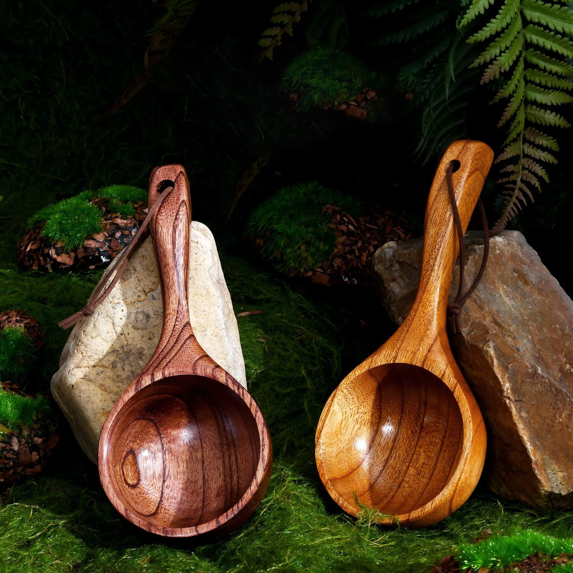 Creative Wooden Soup Spoon Large Capacity Anti-scalding Cooking Spoon Natural Wood Household Restaurant Noodle Ramen Soup