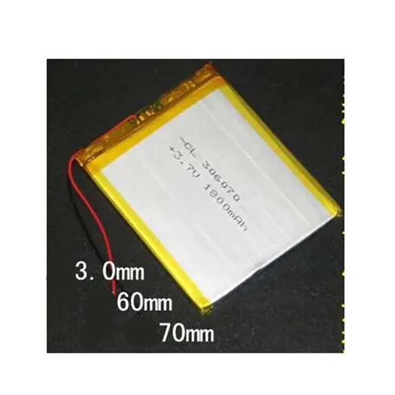

306070 3,7 V 1800Mah литий-полимерный перезаряжаемый аккумулятор для записи MP4 GPS MP5