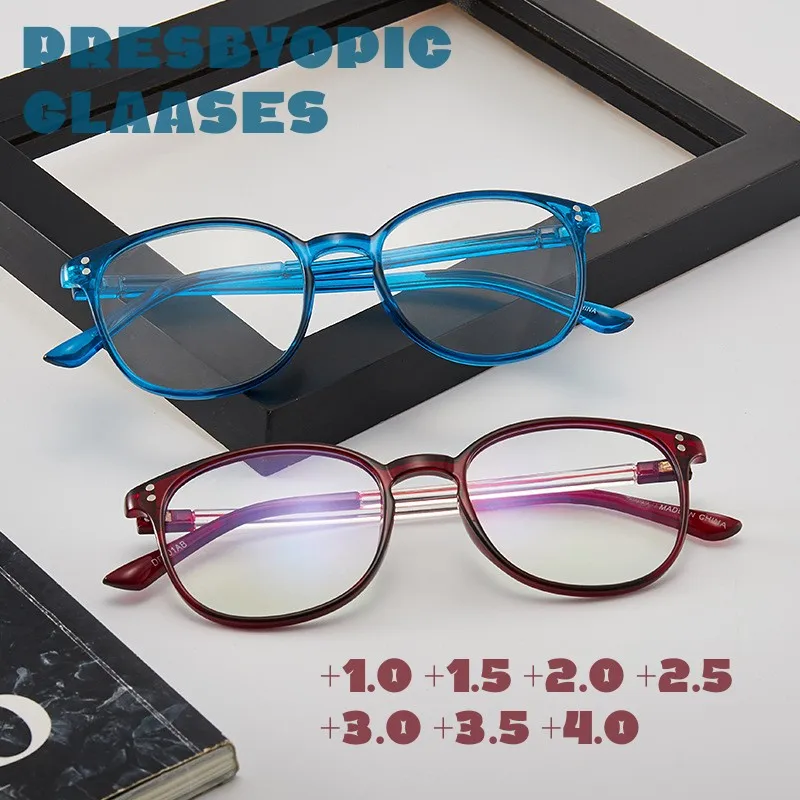 

Round Frame Reading Glasses for Women Unisex Blue Light Blocking Eyeglasses Eyewear Presbyopic Prescription diopter +1.0 to +4.0