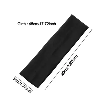 رباط شعر مرن لليوجا أحادي اللون للنساء ، رباط رأس رياضي ، غطاء رأس للياقة البدنية بشريط ، إكسسوارات شعر ، 1 * 5