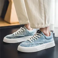 2025 Spring New Thick-Soled All-Match Casual Sneakers Female Couple National Trend Niche Denim Blue Couple Bread Shoes Male 1
