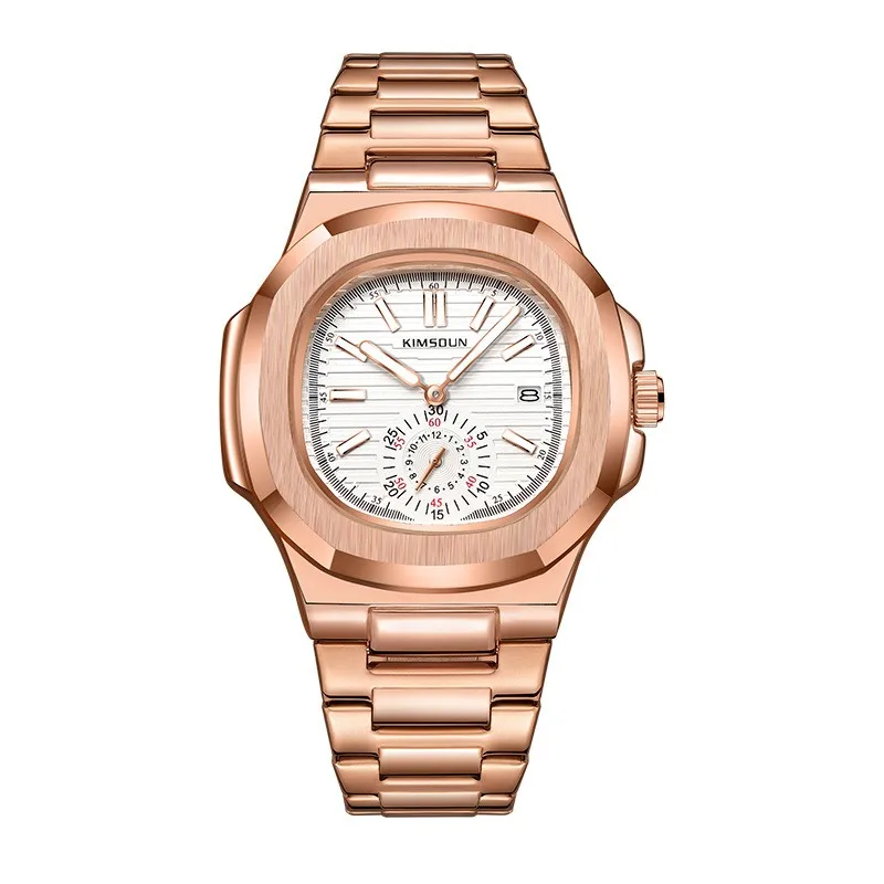 Top Brand Fashion Men's Stainless Steel Watches Luxury Quartz Wristwatch Clock Men Business Casual Watch Relogio Masculino