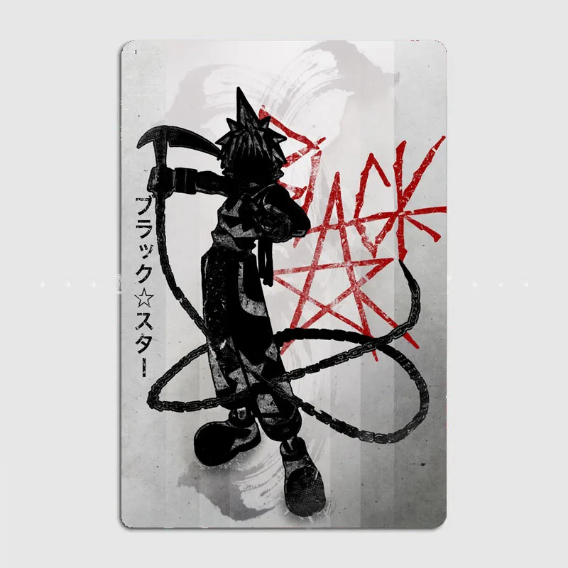 

Crimson black star Metal Plaque Pub Painting Wall Mural Printed Sign Tin Sign Poster cat