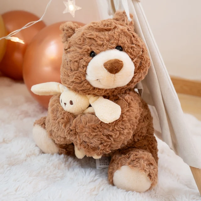 Kawaii Birthday Cake Teddy Bear Plush Toy Yellow And Pink Cake - Image 4