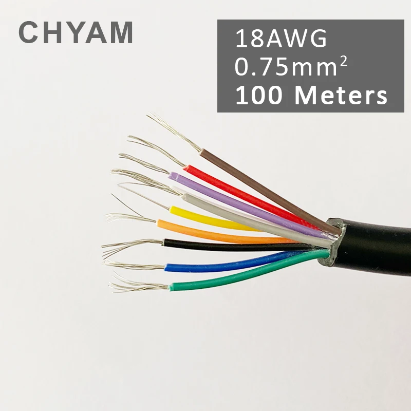 Câble raccordement 18AWG 2 x 0,75mm2 - 10 mètres