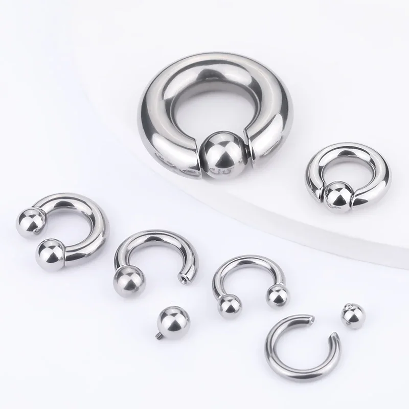 Large Gauge 2mm Horseshoe Piercing - Surgical Steel, Prince Albert Septum Eyebrow