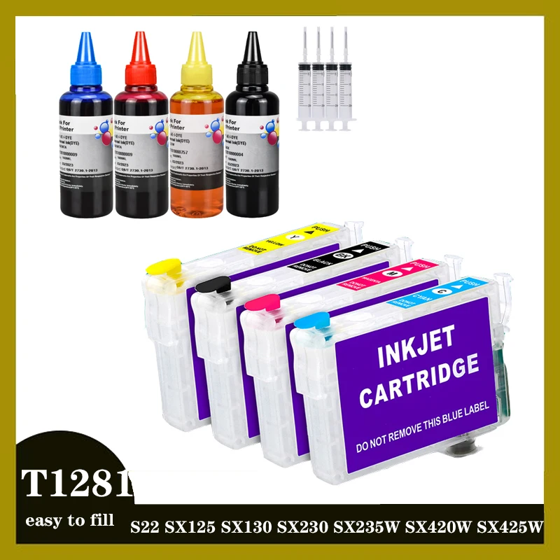 

einkshop Ink Cartridge For Epson T1281 1281 For Epson Stylus S22 SX125 SX130 SX230 SX235W SX420W SX425W SX430W SX435W Printer