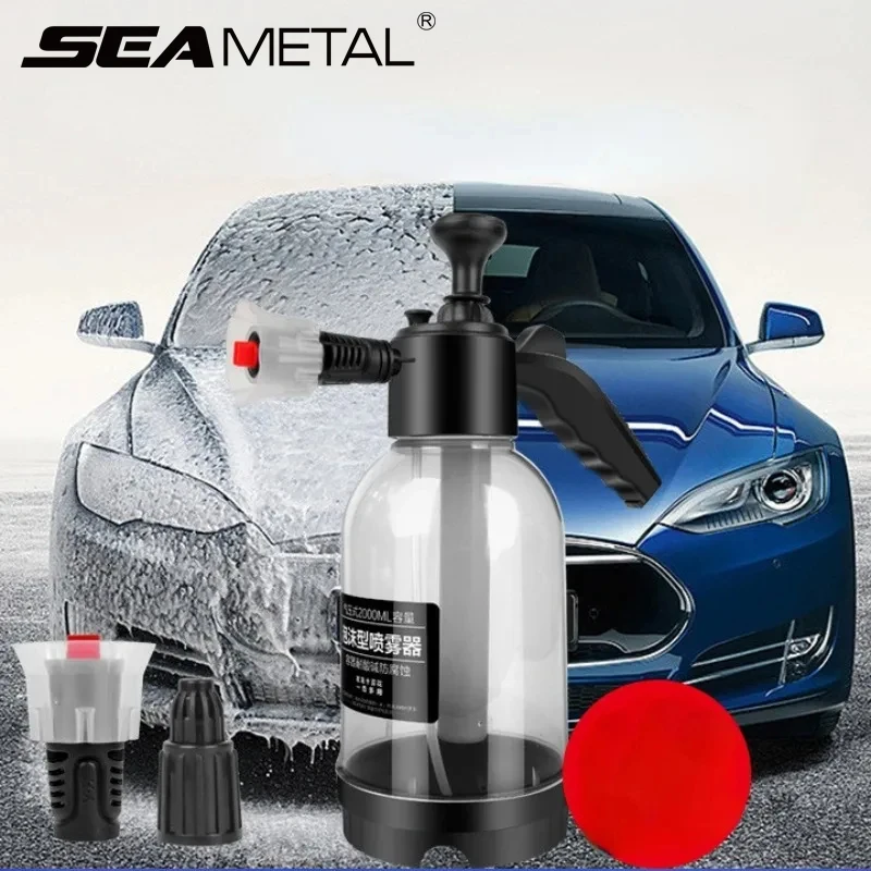 Car Washer 2L Car Wash Spray Bottle Foam Sprayer Hand Pump Air Pressure Spray