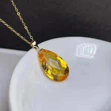  shilovem 18k rose gold citrine pendants fine Jewelry  none necklace  women party new classic plant gift 11*19mm mymz11195541j 