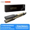KIPOZI Professional Hair Straightener Titanium Flat Iron with Digital LCD Display Dual Voltage Instant Heating Curling Iron 1