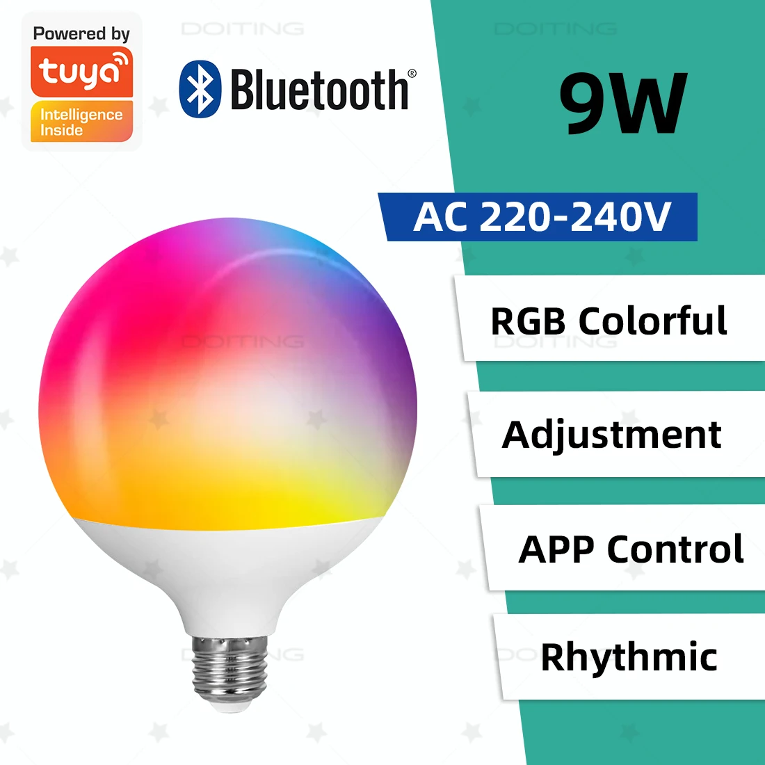 Tuya Bluetooth Smart Dragon Ball Bulb E27 Base 220V RGBCW Smart Life APP Light Color Changing Music Sync Group Control smart led light bulbs smart led lights