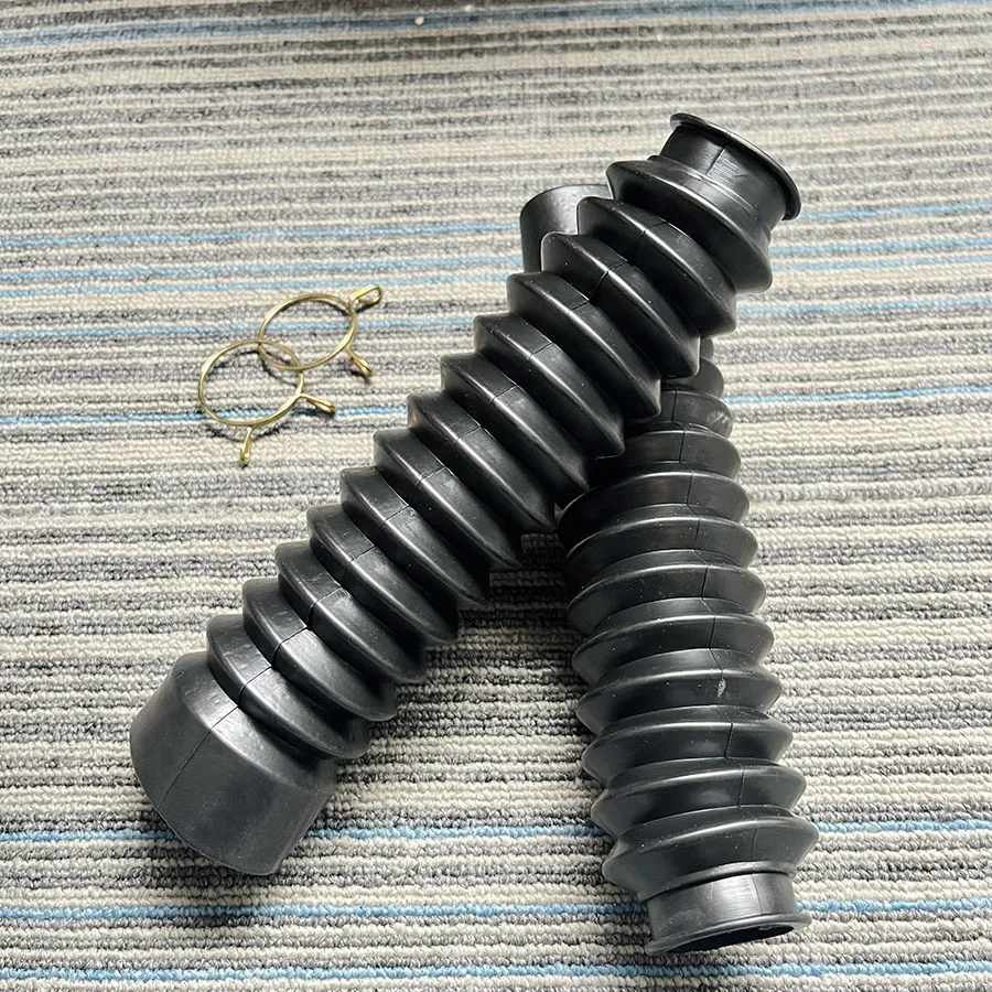 1PairUniversalMotorcycleFrontForkGaiterBootRubberDustCover