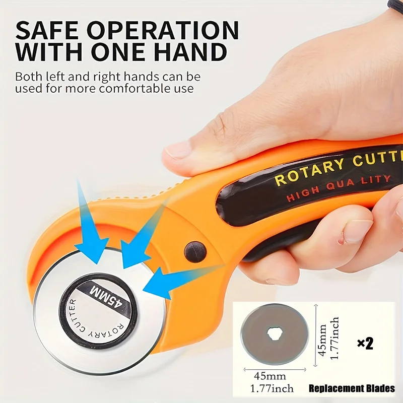 Rotary Fabric Cutter for Hand-Made Fabrics Cards Clothing Production