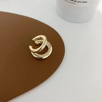 Fake Piercing Earcuff Double Circle Ear Cuff Faux Earrings for Women Man Hiphop Vintage Cuffs Earclips Accessories Korean Fashio - Image 6