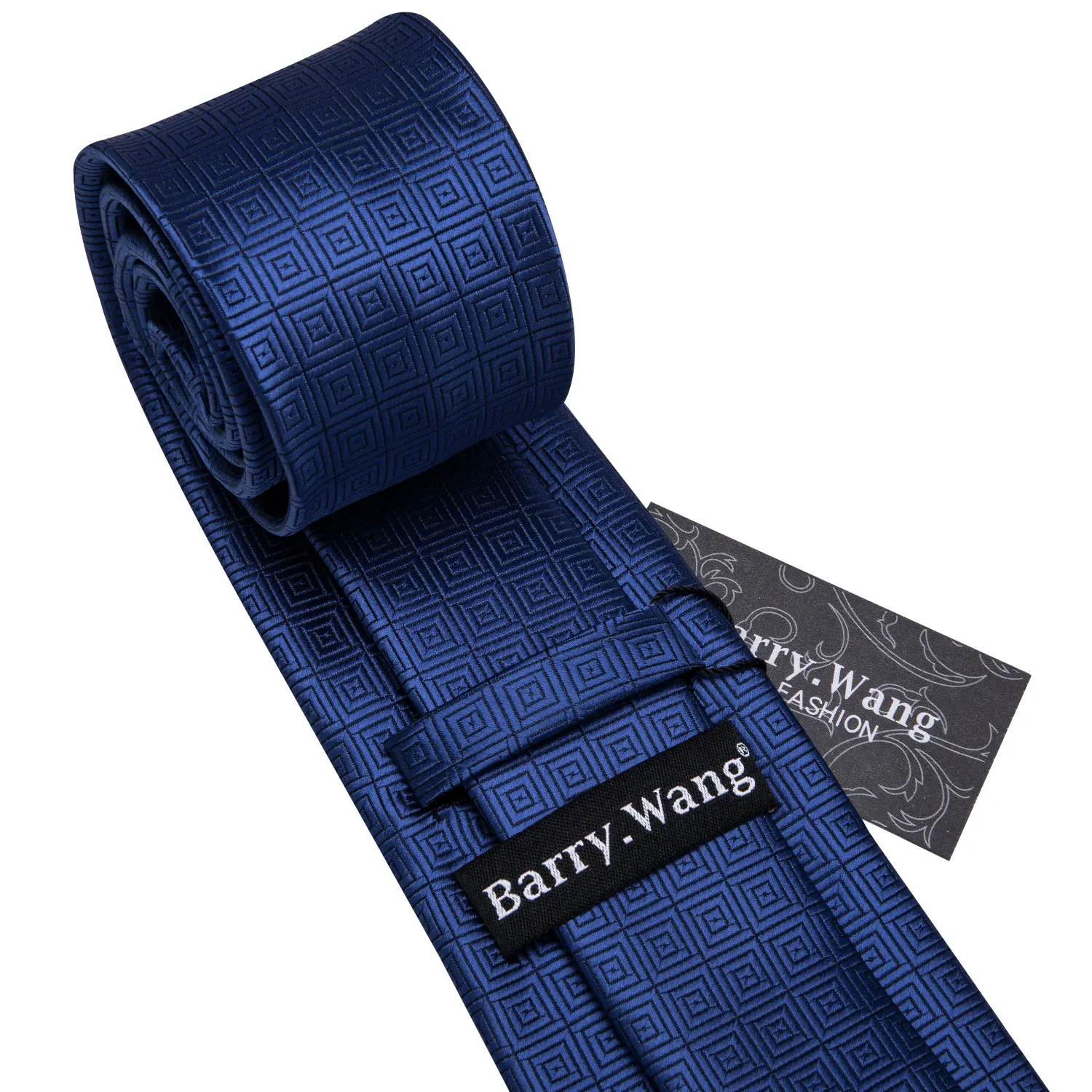 Fashion Teal Neuheit Männer Krawatte Set 8,5 cm Seide Jacquard Gewebte Krawatten Hochzeit Business Party Geschenk Taschentuch Krawatte Set Barry.Wang – Detail 5