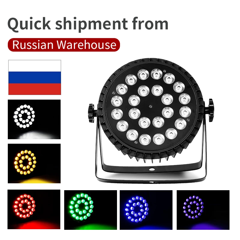 

24x12W RGBW/24x18W RGBWA+UV 6 in 1 LED Par Light Aluminum Flat Stage Light DMX512 Control DJ Disco Party Bar Stage Lighting