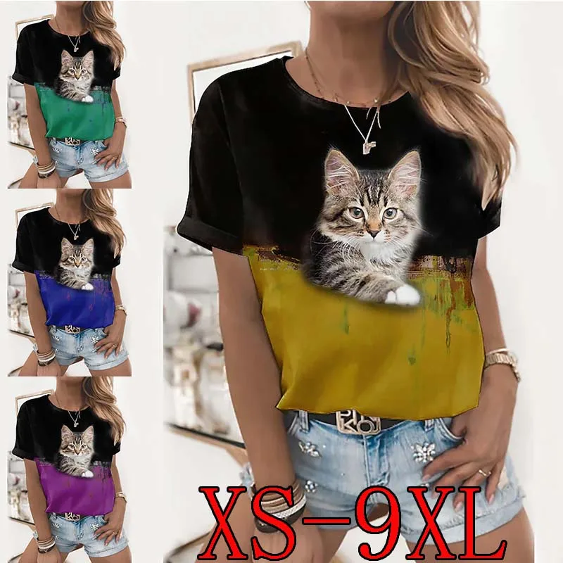 

Summer Women's 2022 Fashion Cross-border Casual O-neck T-shirt