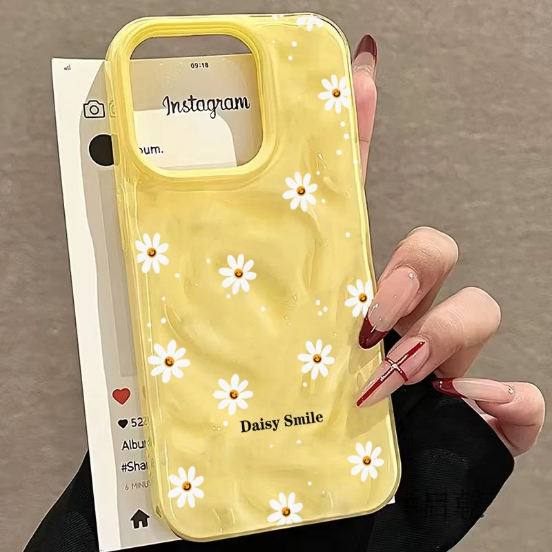 รูปสินค้า เคสโทรศัพท์ลายดอกเดซี่สีสดใส สำหรับ iPhone 15 Pro Max 16 17 14 13 Pro Max 13 12 11 Plus