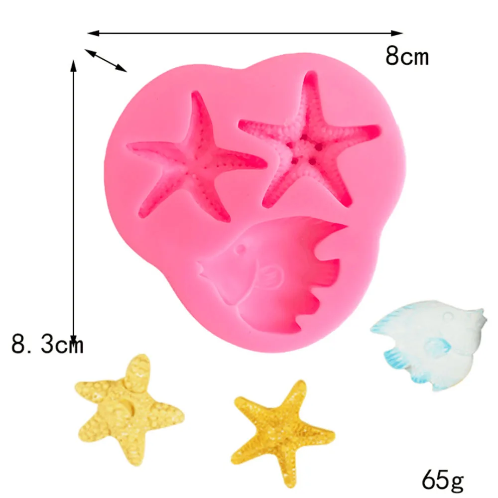 3D Star Bow Rose Design Silicone Mold Fondant Chocolate Cupcake Mould DIY Clay Model Cake Decorating Tools Baking Accessories