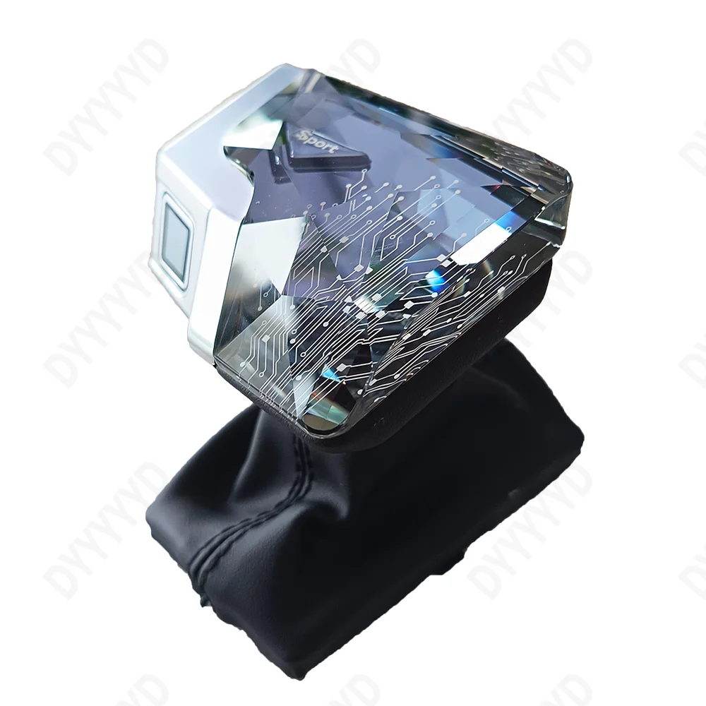 Yacht-Style Automatic LED Crystal Gear Knob Shift Lever  A4 B9 A5 8W6 A6 C8 A7 4