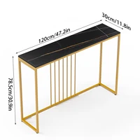 Table Console Extra Longue de 47.2 Pouces, Dessus Fritté, Pieds en Métal localité, Canapé pour Entrée de Couloir 6